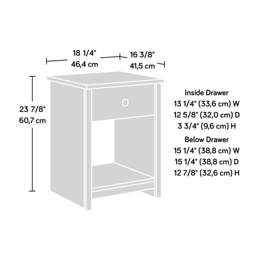 Sindoori Mango Farmhouse Nightstand with Open Storage