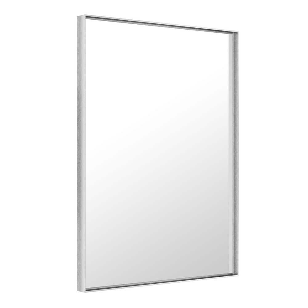 60 in. W x 36 in. H Rectangular Aluminum Alloy Framed and Tempered Glass Wall Bathroom Vanity Mirror in Brushed Silver price history on PriceWatchPro