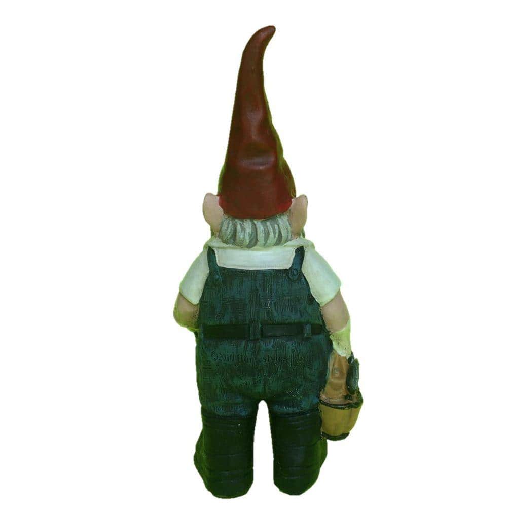 21" Tall Gardener Gnome with Watering Can and Tool Bag
