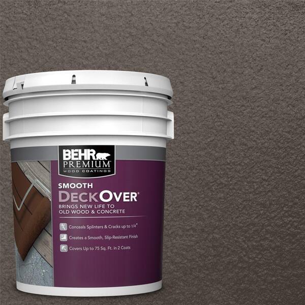 BEHR Premium DeckOver 5 gal. #SC-103 Coffee Solid Color Exterior Wood and Concrete Coating