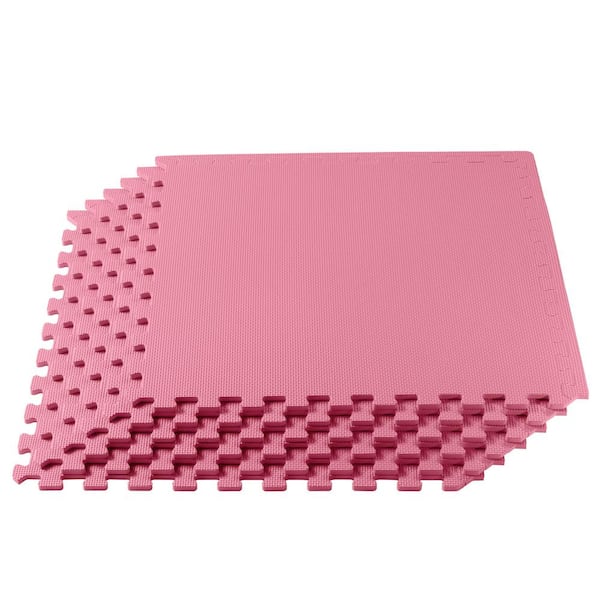 We Sell Mats 3/8-Inch Thick Eva Foam Floor Mats - Pink 24 Sq ft