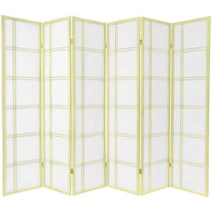 6 ft. Ivory Double Cross 6-Panel Room Divider