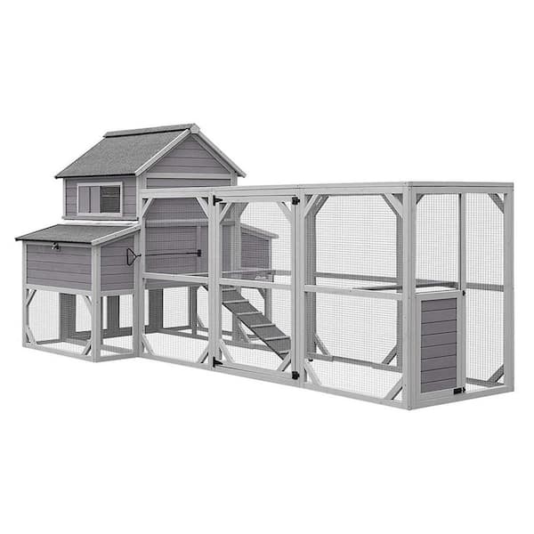 Large Chicken Coop with Run for 8-10 Chickens