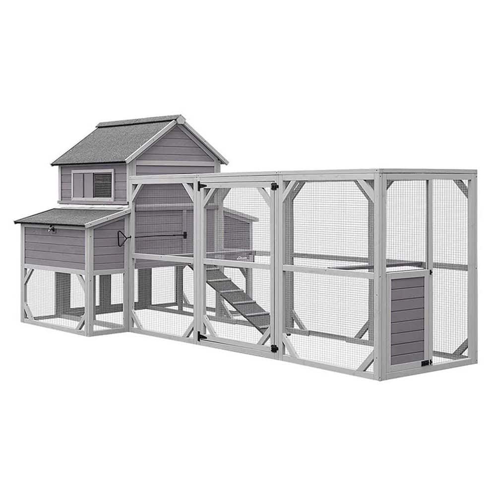 Large Chicken Coop with Run for 8-10 Chickens