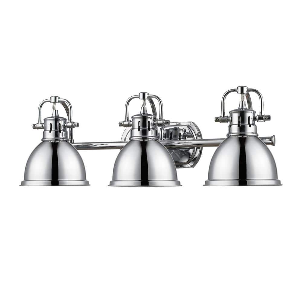 Golden Lighting Duncan 3Light Chrome Bath Light 3602BA3 CHCH The