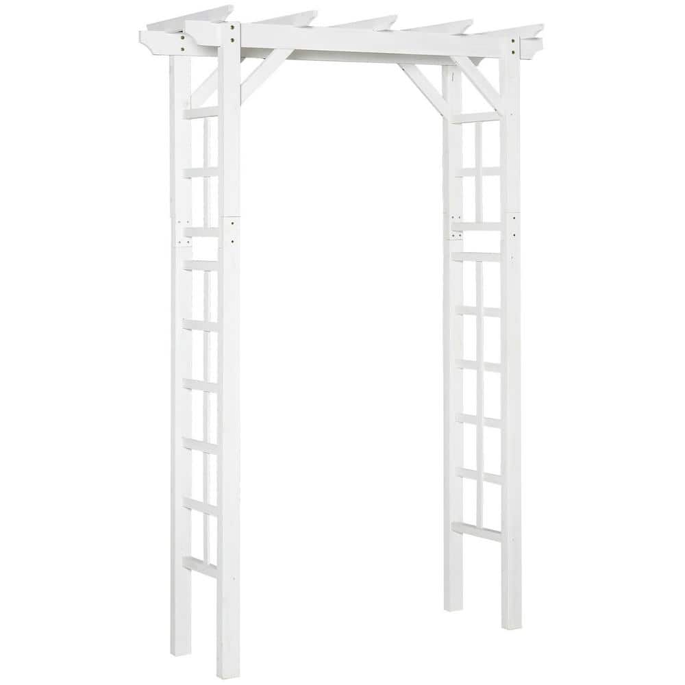 84.5 in. Wooden Garden Arch Trellis Garden Arbor for Wedding and Ceremony price history on PriceWatchPro