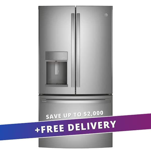 Profile 22.1 cu. ft. French Door Refrigerator with Hands-Free Autofill in Stainless Steel, Counter Depth