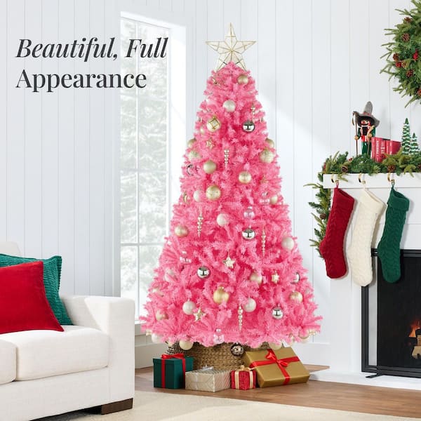 white christmas dresses Prelit Pink Christmas Tree, Snow Flocked Full Holiday Decor w/ Metal B –  Best Choice Products main image 1