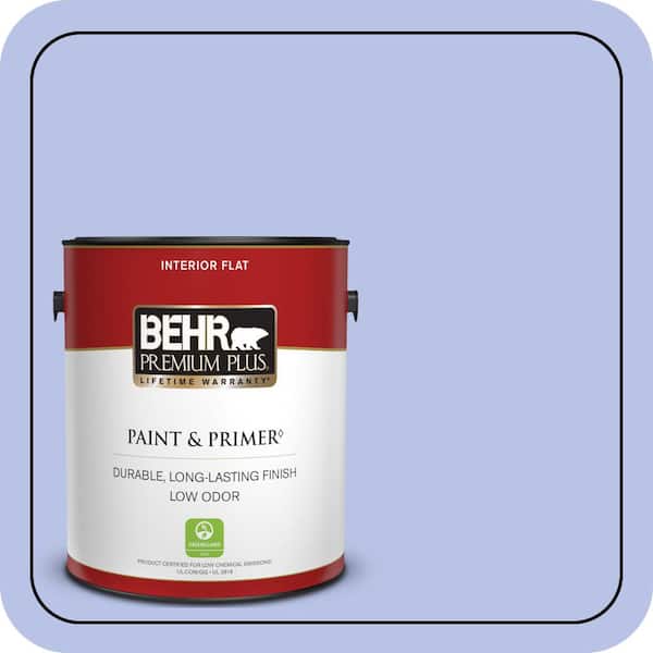 BEHR PREMIUM PLUS 1 gal. #P540-3 Canterbury Bells Flat Low Odor Interior Paint & Primer