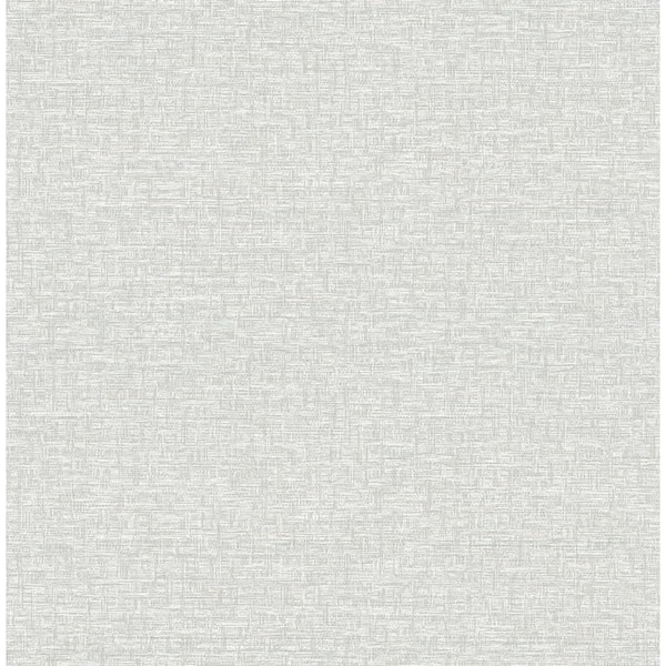 A-Street Prints Minerva Dove Grey Texture Geometric Textured Paper Non-Pasted Wallpaper