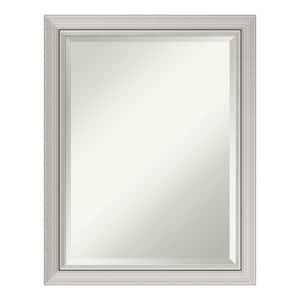 Medium Rectangle Burnished Silver Beveled Glass Modern Mirror (28 in. H x 22 in. W)