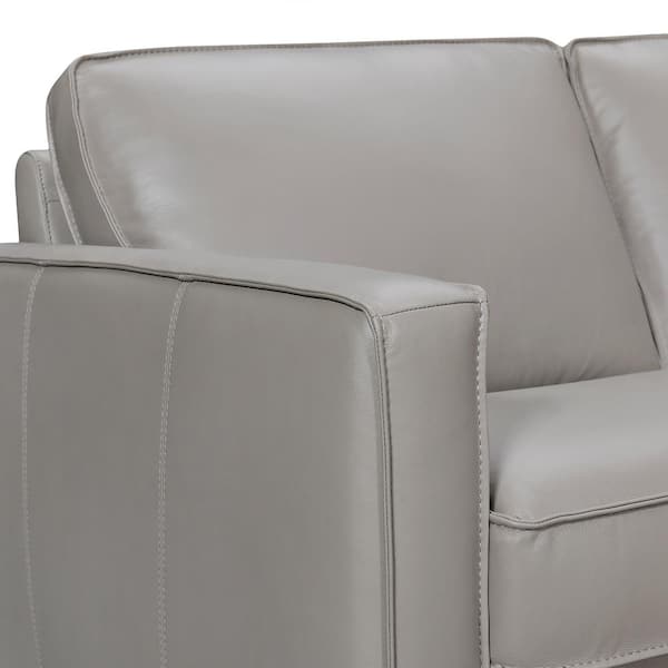 Greige 2024 leather sofa