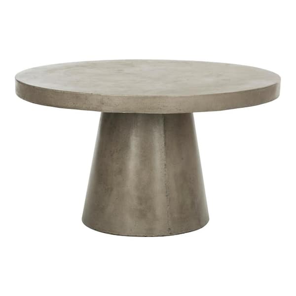 Safavieh Delfia Dark Gray Round Stone Indoor Outdoor Coffee Table Vnn1014a The Home Depot Safavieh Delfia Dark Gray Round Stone, All Modern Round Coffee Tables