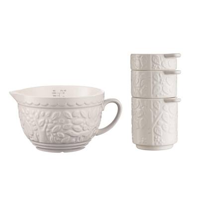 In the Forest 3-Piece Cream Measuring Cups and Jug Set