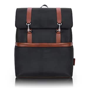 13.38 in. H PU Leather Brown Bag Backpack with Side Pockets, Back Zip  Pocket, Front Zip Pocket