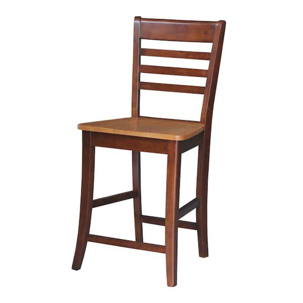 International Concepts Roma 24 in. Cherry and Espresso Bar Stool