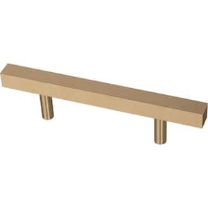 Square Bar 3 in. (76 mm) Champagne Bronze Cabinet Drawer Pull