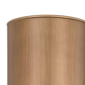 Chiasso 7.25 in. H Warm Brass Outdoor Mid Century Modern 1-Light Outdoor Cylinder Wall Sconce, Dark Sky