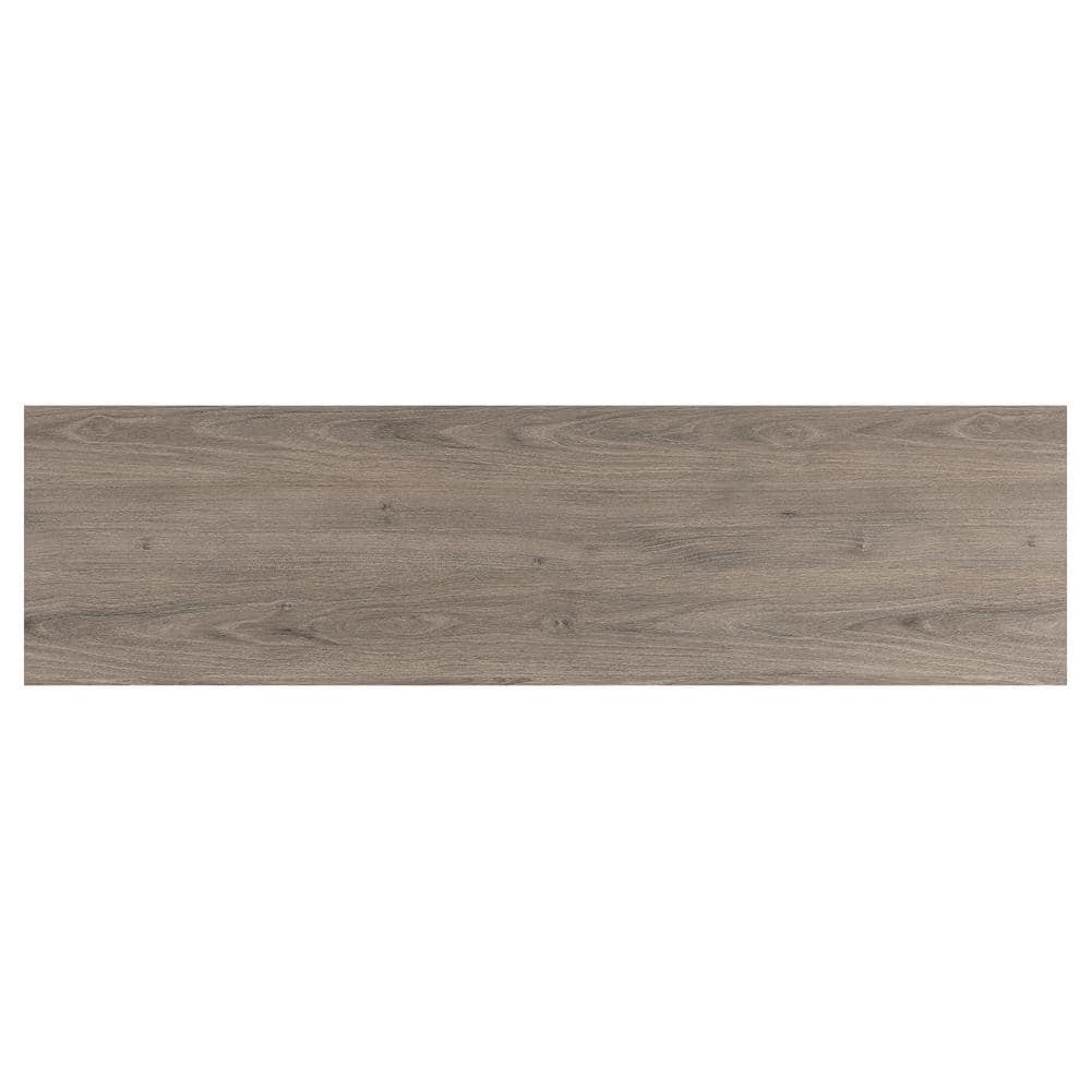 Antiqued Gray Oak and Bronze Metal Rectangular Coffee Table
