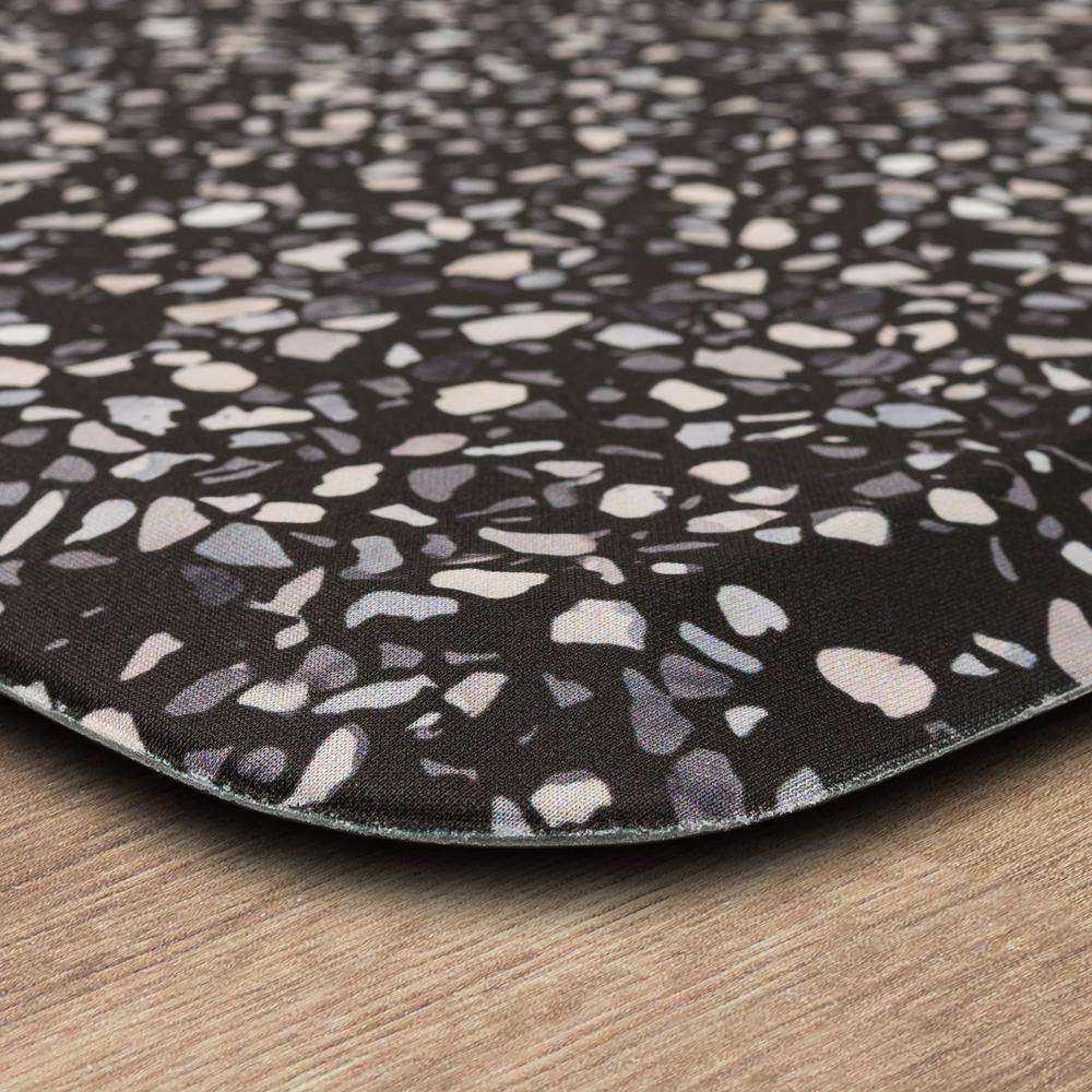 Black Terrazzo Anti-Fatigue Shower Mat with Cushion Core