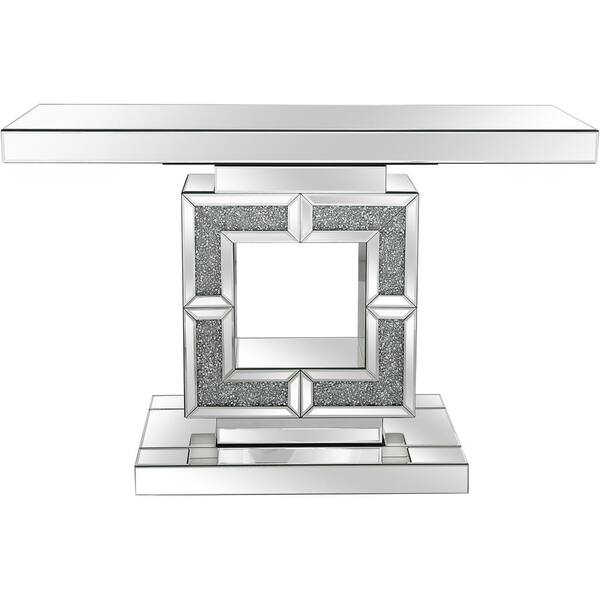 Camden Isle Alton 48 in. Clear Rectangle Mirrored Glass Console Table