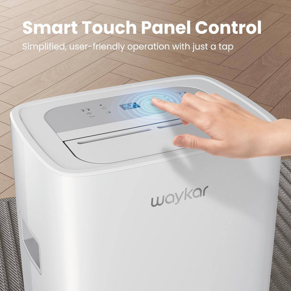 Waykar White 120-Pint Energy Star Portable Dehumidifier with Bucket