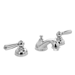 Allura 8 in. Widespread 2-Handle Bathroom Faucet with Pop-Up Drain Assembly in Chrome