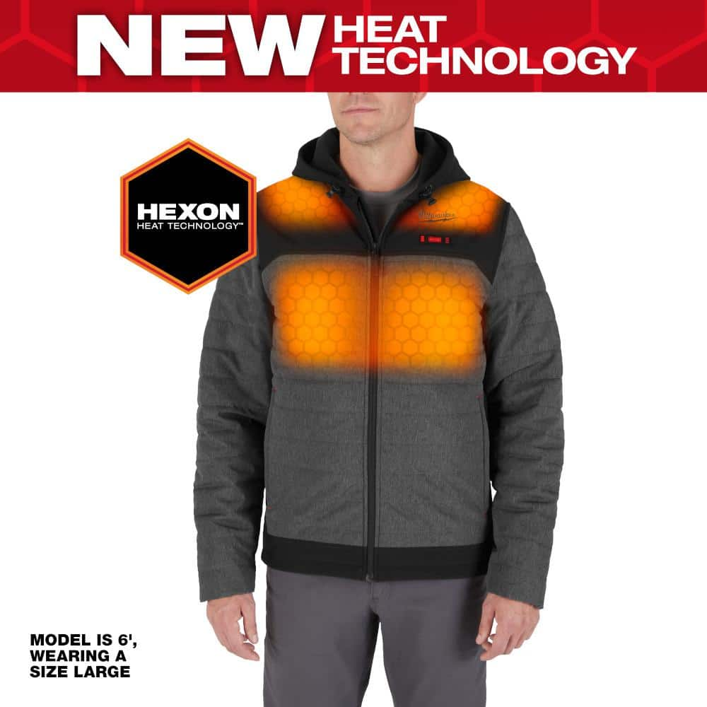 The MILWAUKEE® shops HEATED JACKET Gray XL M12 - WITHOUT Battery and Charger