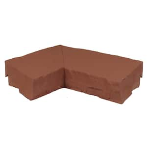 Sandstone Red 9.75 in. x 7.5 in. Faux Stone Ledger Inside Corner (2-Pack)