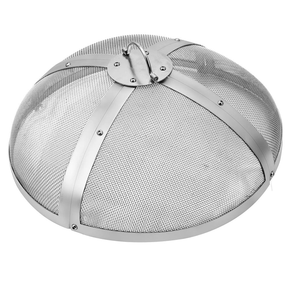27 in. Round Fire Pit Spark Screen Stainless Steel Mesh Cover with Ring Handle for Outdoor Patio Fire Pit Backyard price history on PriceWatchPro