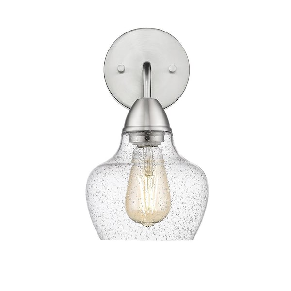 OVE Decors Norwich 6.3 in. W 1-LIght Brushed Nickel Wall Sconce (2-Pack)