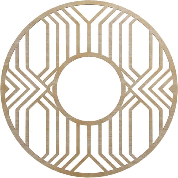 Ekena Millwork 26 in. x 9 in. x 0.25 in. Wood Medallion Moulding