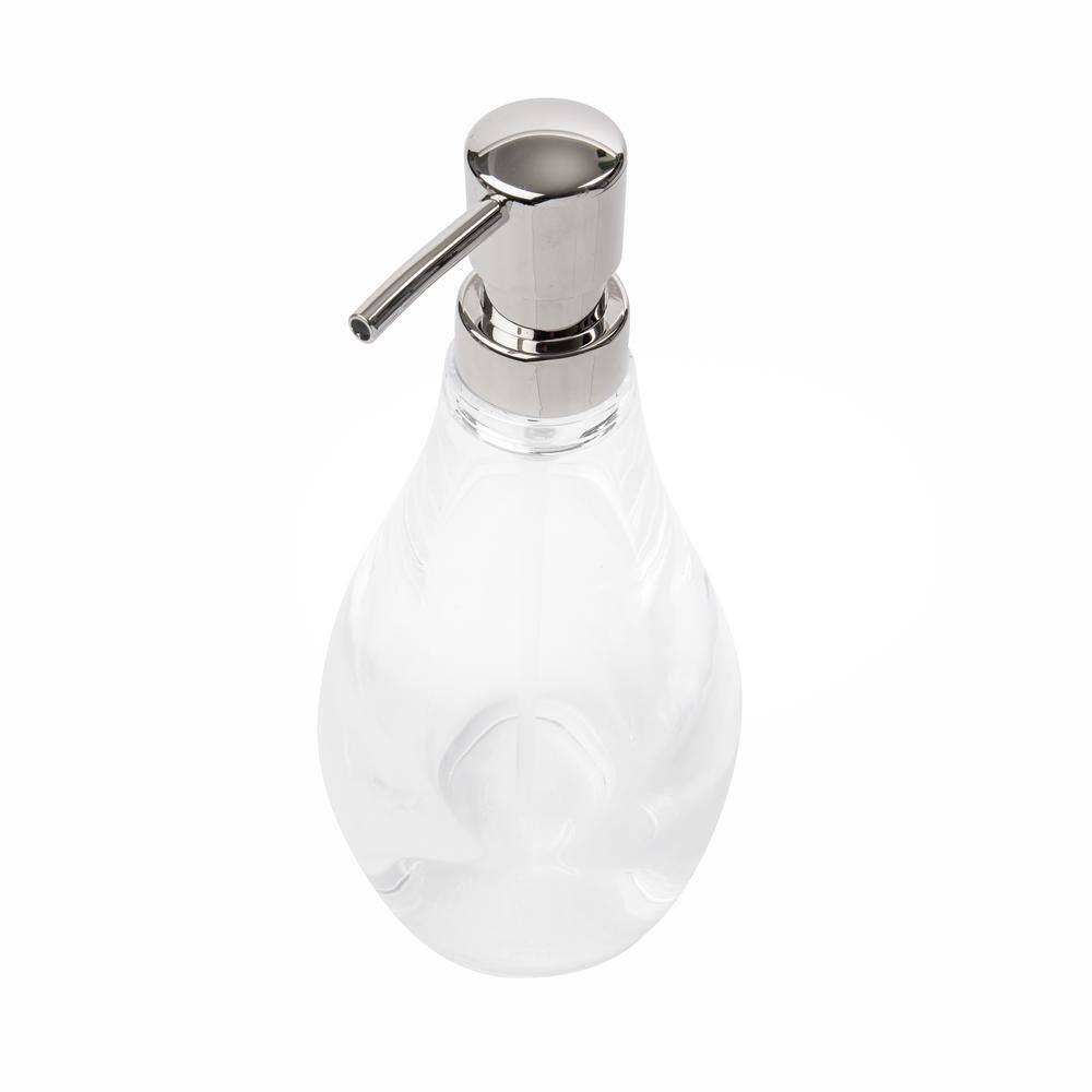 Umbra Clear Acrylic Lotion and Soap Dispenser with Metal Lid