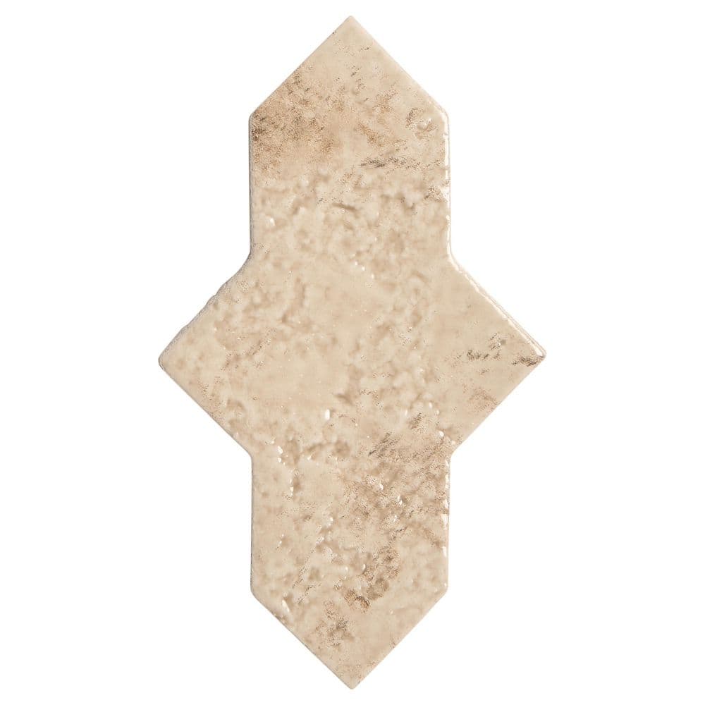 Elara Cruz Sand Beige 4.48 in. x 0.43 in. Glossy Textured Porcelain Floor and Wall Tile Sample price history on PriceWatchPro