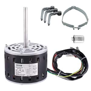 1/3 HP Furnace Blower Motor 5.2 in. Shaft Length 110/120-Volt 1075 RPM 4 Speeds CW/CCW Rotation with 11 in. Hold Hoop