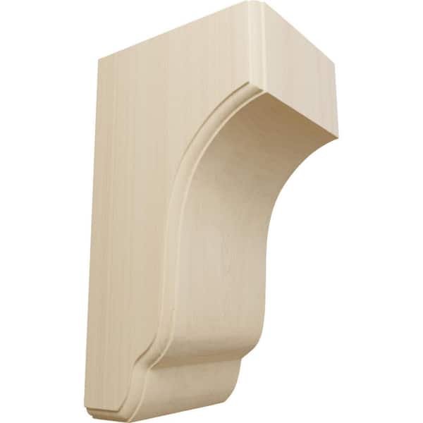 4-3/4 in. x 5-1/2 in. x 10 in. Rubberwood Capistrano Mission Corbel