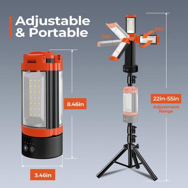 2200 Lumens LED Rechargeable Work Light with Adjustable Stand