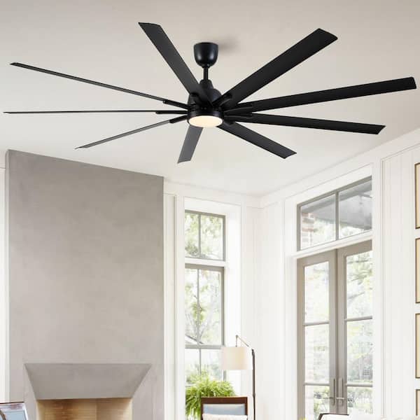 84 in. Super Large Black Indoor Integrated LED Ceiling Fan with Remote Control