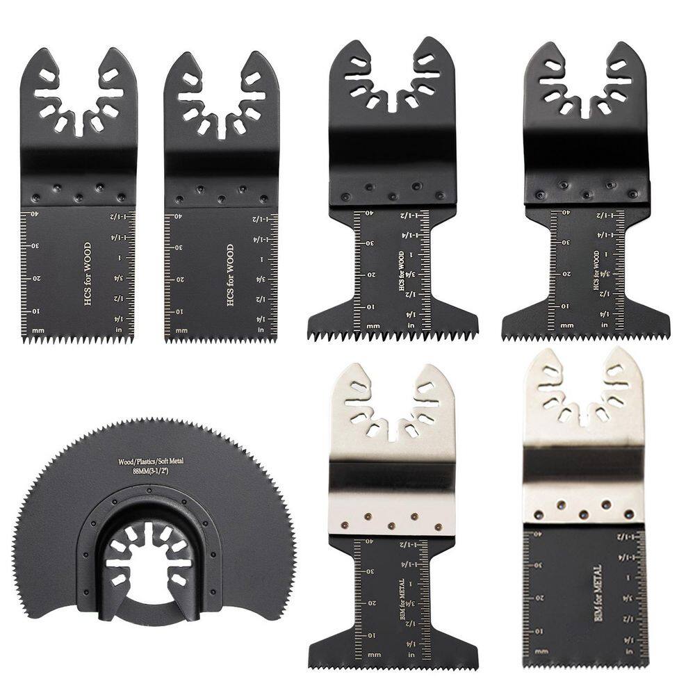 50-Piece Titanium Oscillating Tool Blade Kit - Findmall - Curved Edge Saw Blades