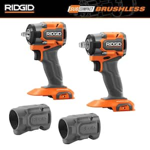 18V SubCompact Brushless 2Tool Combo Kit w/ 3/8 in. Impact Wrench, 1/2 in. Impact Wrench (Tools Only) & Protective Boots