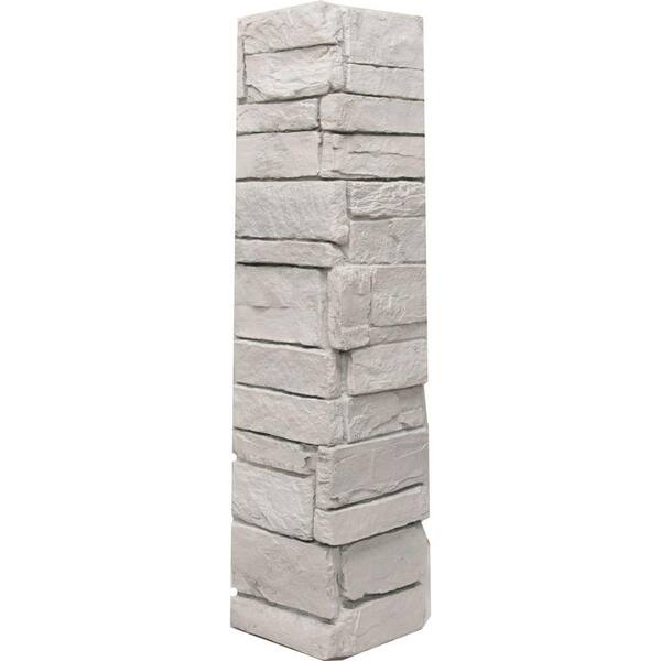 Urestone Ledgestone Keyless Corner #50 Antique White 6.3 sq. ft. Stone Veneer (2-Pack)