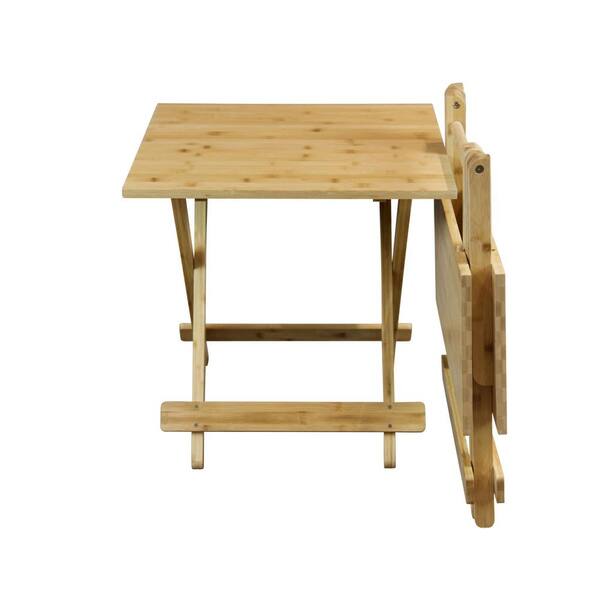Eccostyle 20 in. Natural 20 in. Square Bamboo Folding Side Eccostyle 20 in. Natural 20 in. Square Bamboo Folding Side