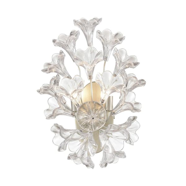 Titan Lighting Celene 2-Light Aged Silver Wall Sconce