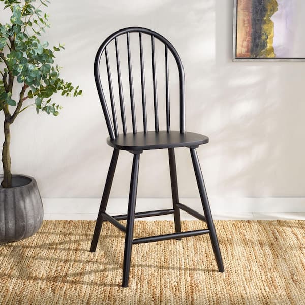 Omaha 41.9 in. H Black Wood Bar Stool