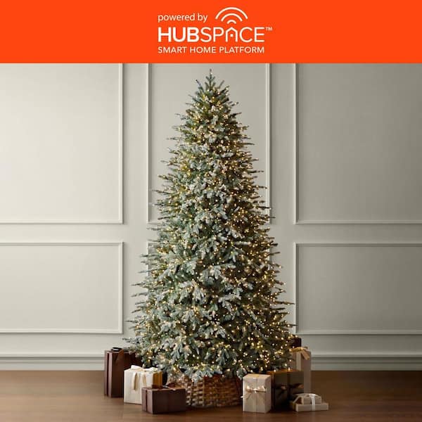 9 ft SMART Grand Duchess Twinkling Balsam Fir Flocked LED Pre-Lit Tree
