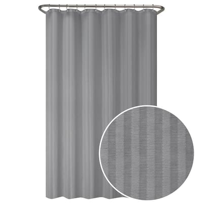 Gray Shower Curtain Liners, Grey Chevron Fabric Shower Curtain Liner