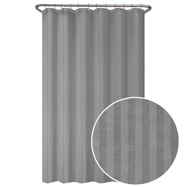 Zenna Home 70 In W X 72 L Ultimate, Dark Grey Fabric Shower Curtain