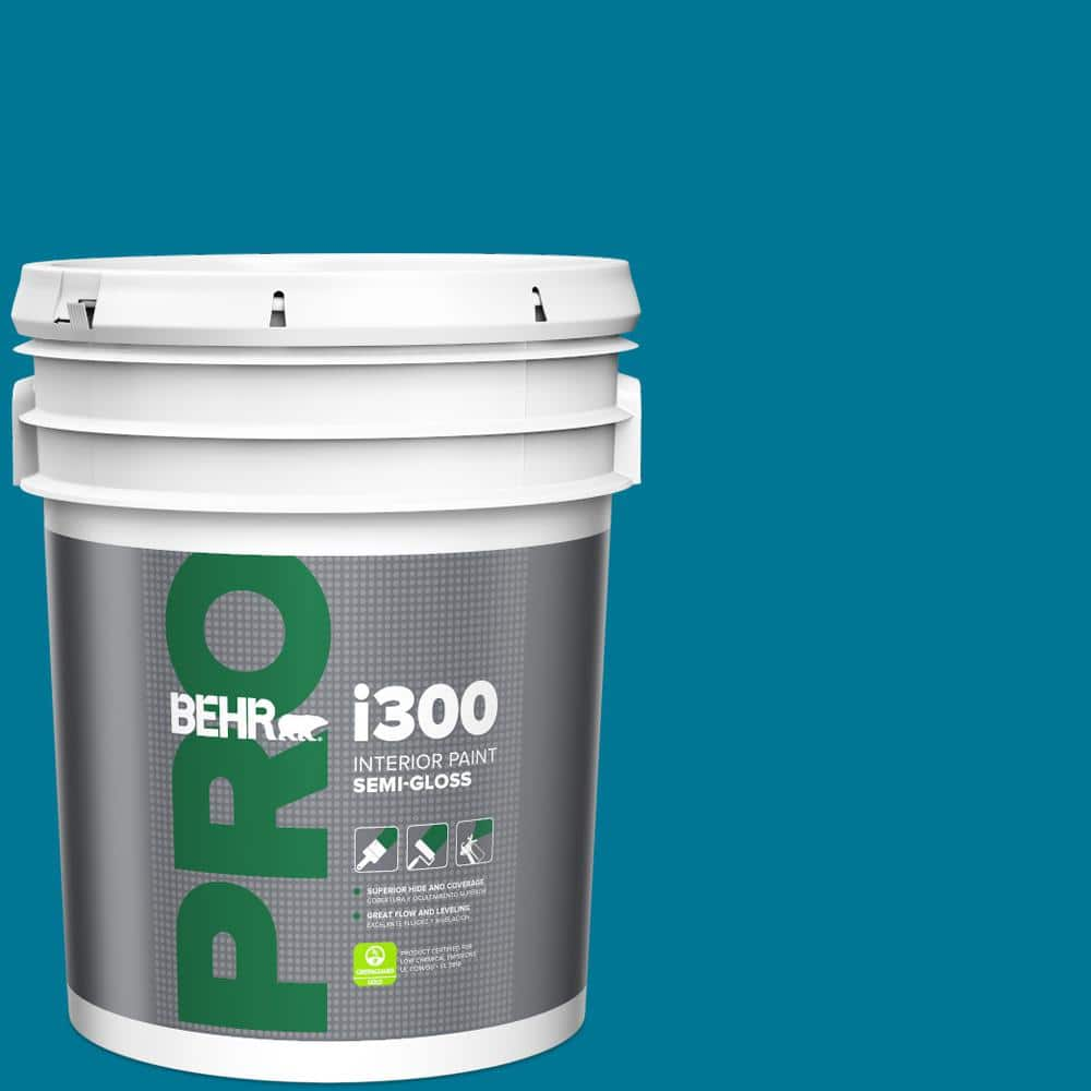 5 gal. #S-G-520 Blue Luxury Semi-Gloss Interior Paint -  BEHR PRO, ZZ159211