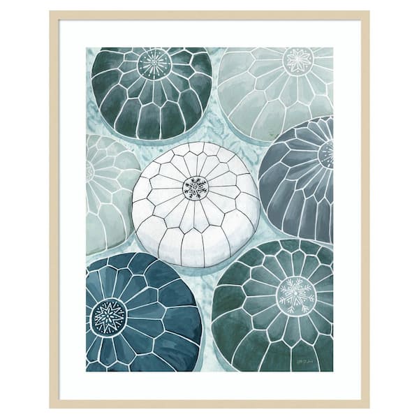 Amanti Art Moroccan Street Poufs by Yvette St. 1 Piece Framed Giclee Abstract Art Print 41 in. x 33 in.