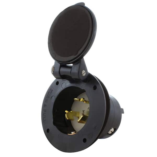 50 Amp 125/250 Volt Power Input Inlet with Front Cover